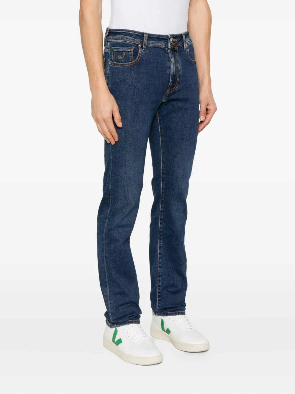 Jacob Cohen Five-pocket Stretch-cotton Jeans In Animal Print