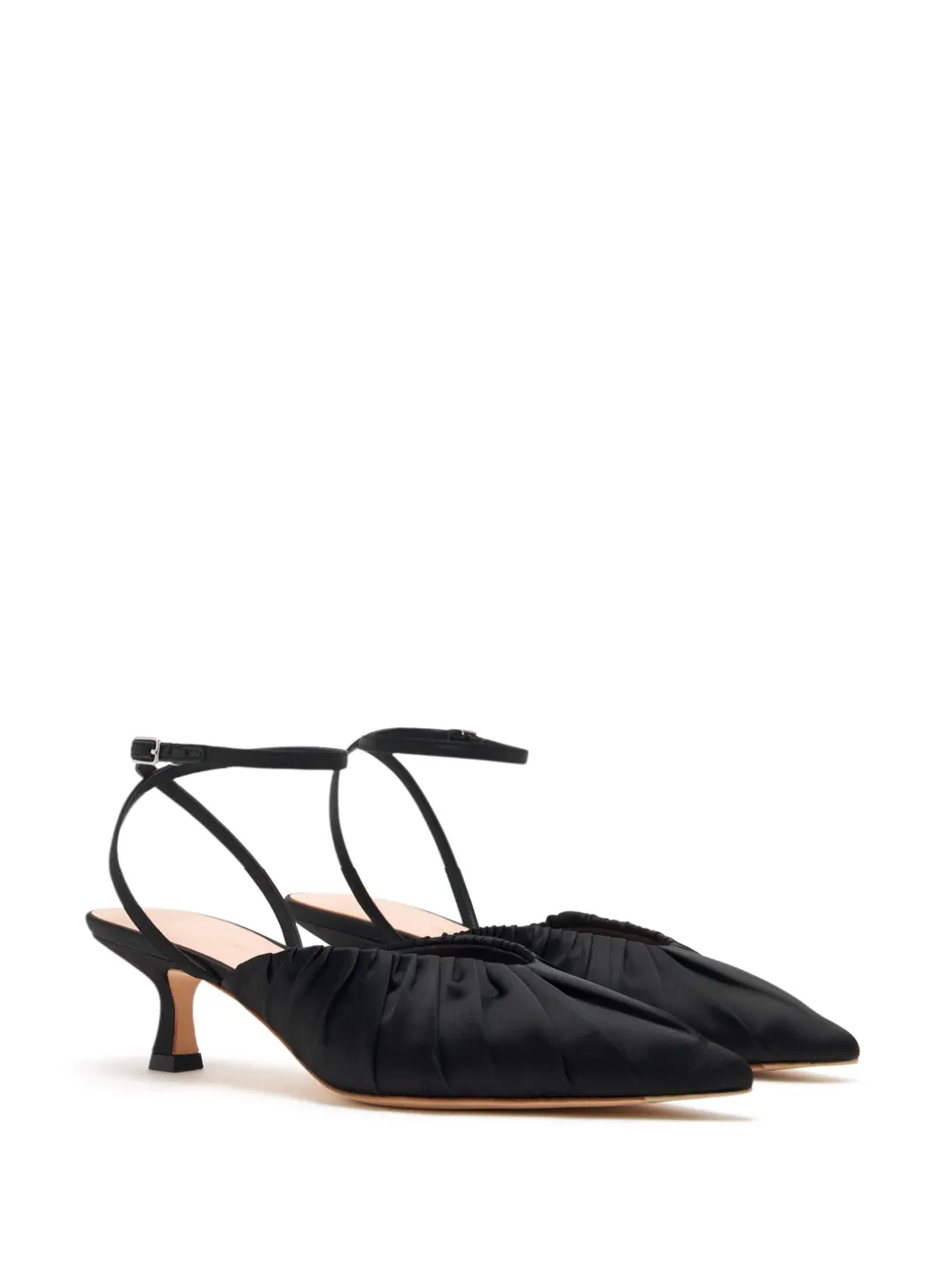Loeffler Randall 50mm pumps met ruches Zwart