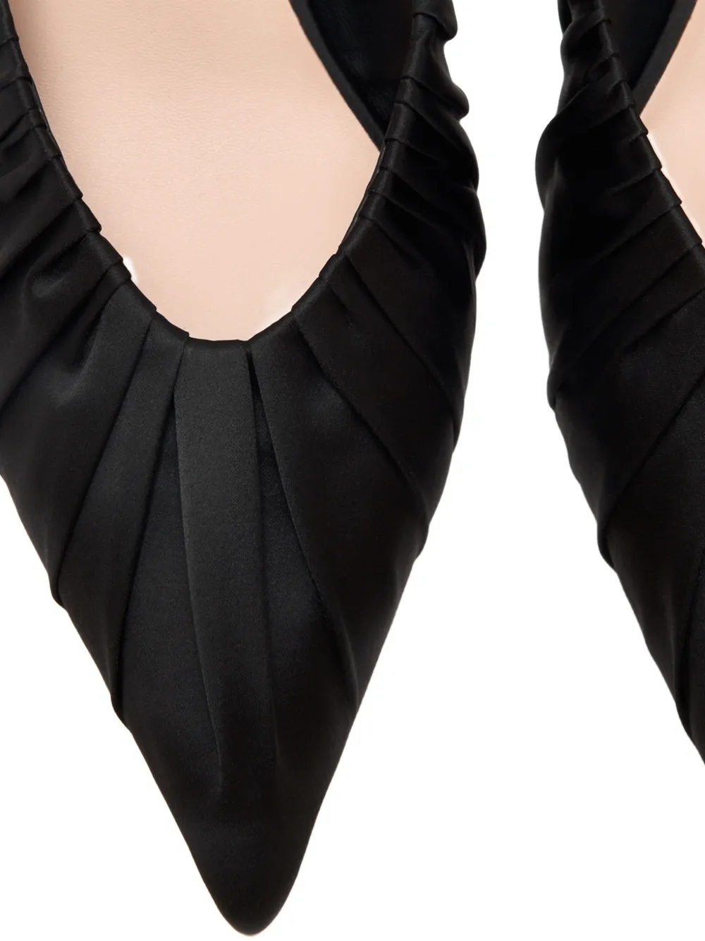 Loeffler Randall 50mm pumps met ruches Zwart