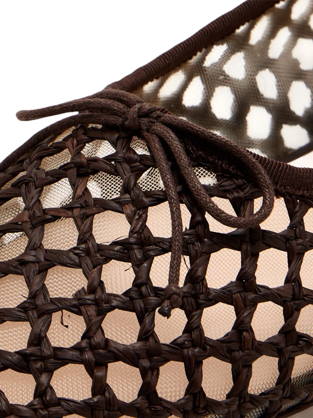 Loeffler Randall Woven Strap Ballet Flats In Brown