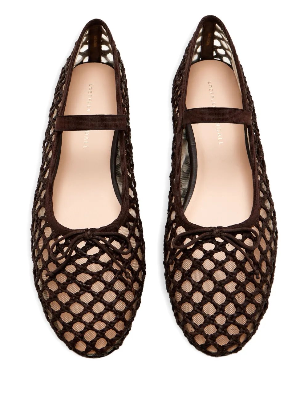 Loeffler Randall Woven Strap Ballet Flats In Brown