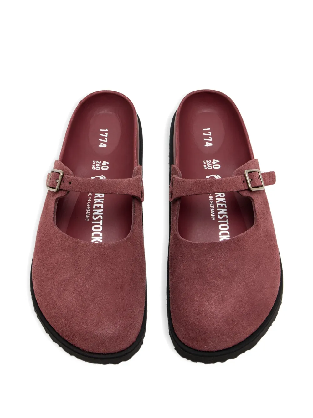 Birkenstock Maria Buckle-strap Mules In Burgundy