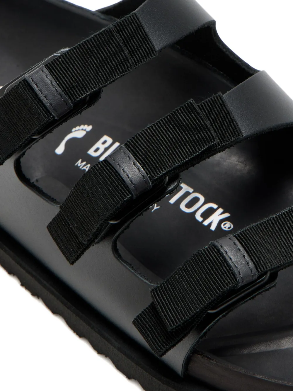 Birkenstock Leren sandalen Zwart