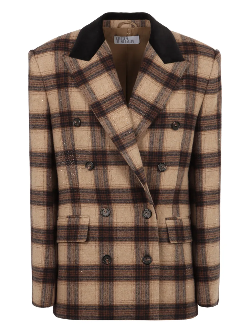 Giuseppe Di Morabito check embellished jacket | Neutrals | Image 1