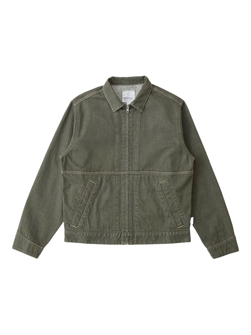 Gramicci Japanese Slub denim jacket | Green | Image 1