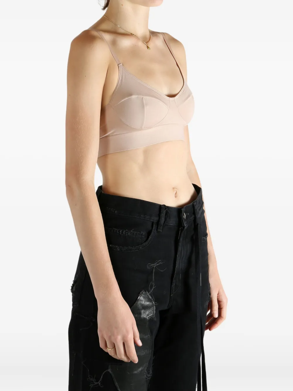 Baserange Adjustable Strap Bra In Neutral