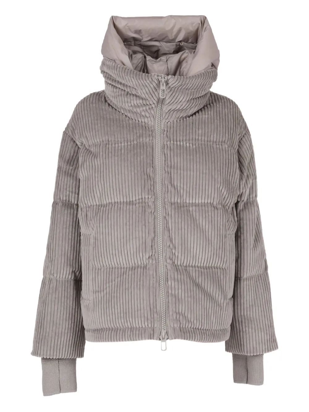 Duno Lora T Corduroy Hooded Jacket In Gray