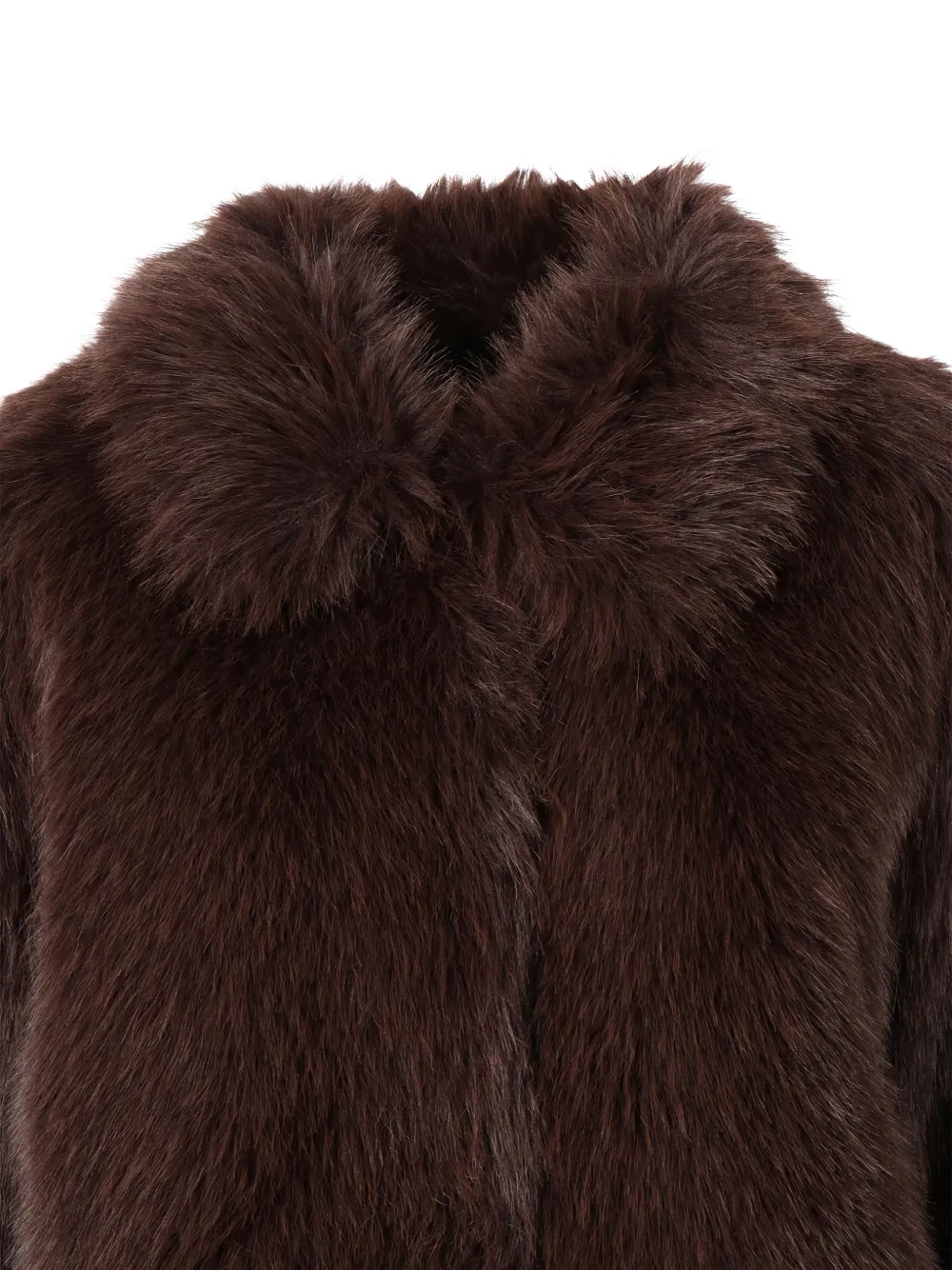 Weekend Max Mara Faux-fur Collared Jacket In Brown
