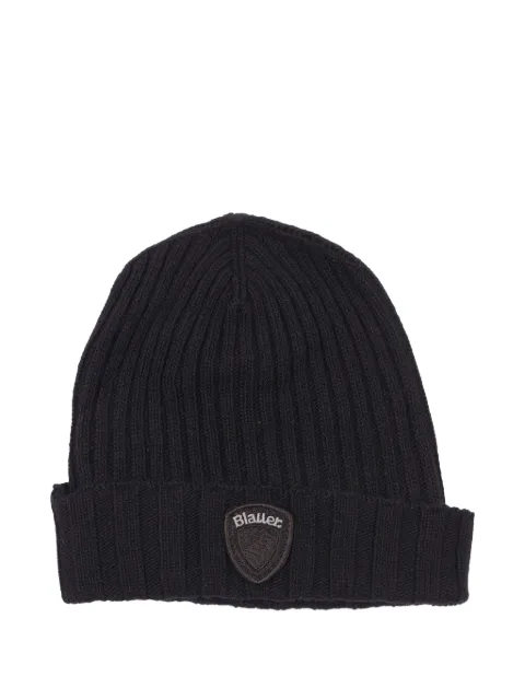 Blauer ribbed appliqué hat