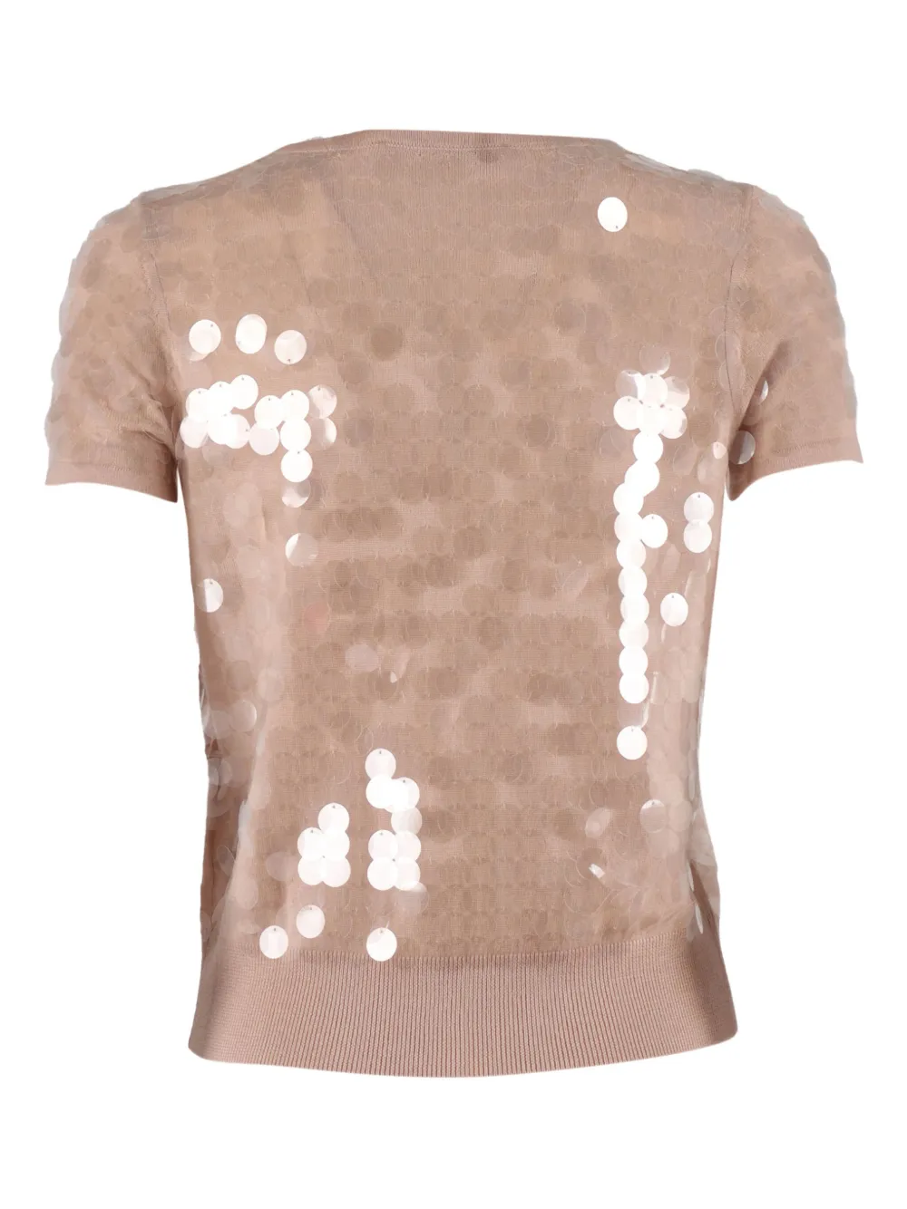 Max Mara Saio Short-sleeve Sweater In Brown