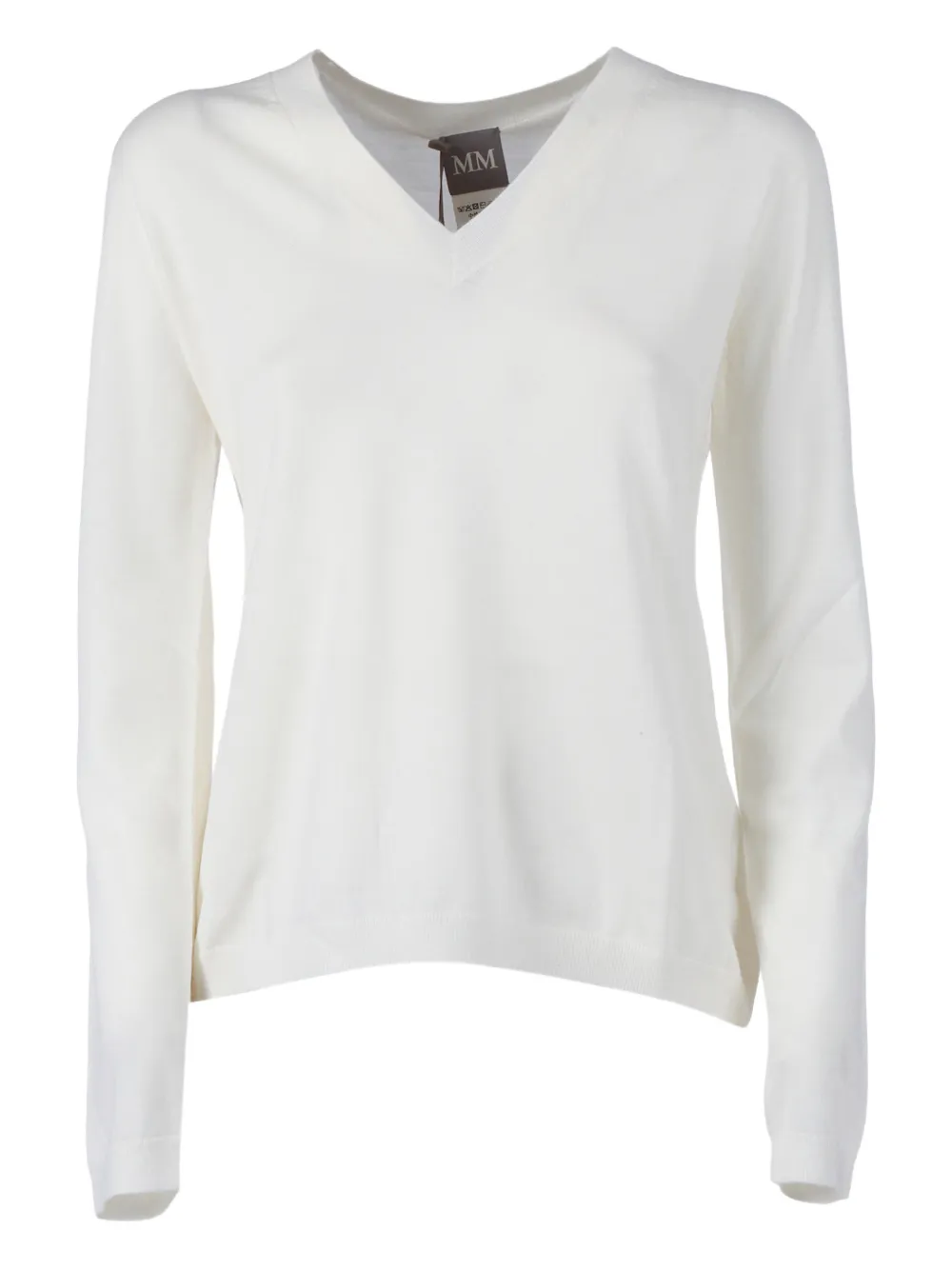 Max Mara Vezzoso V-neck Top In White