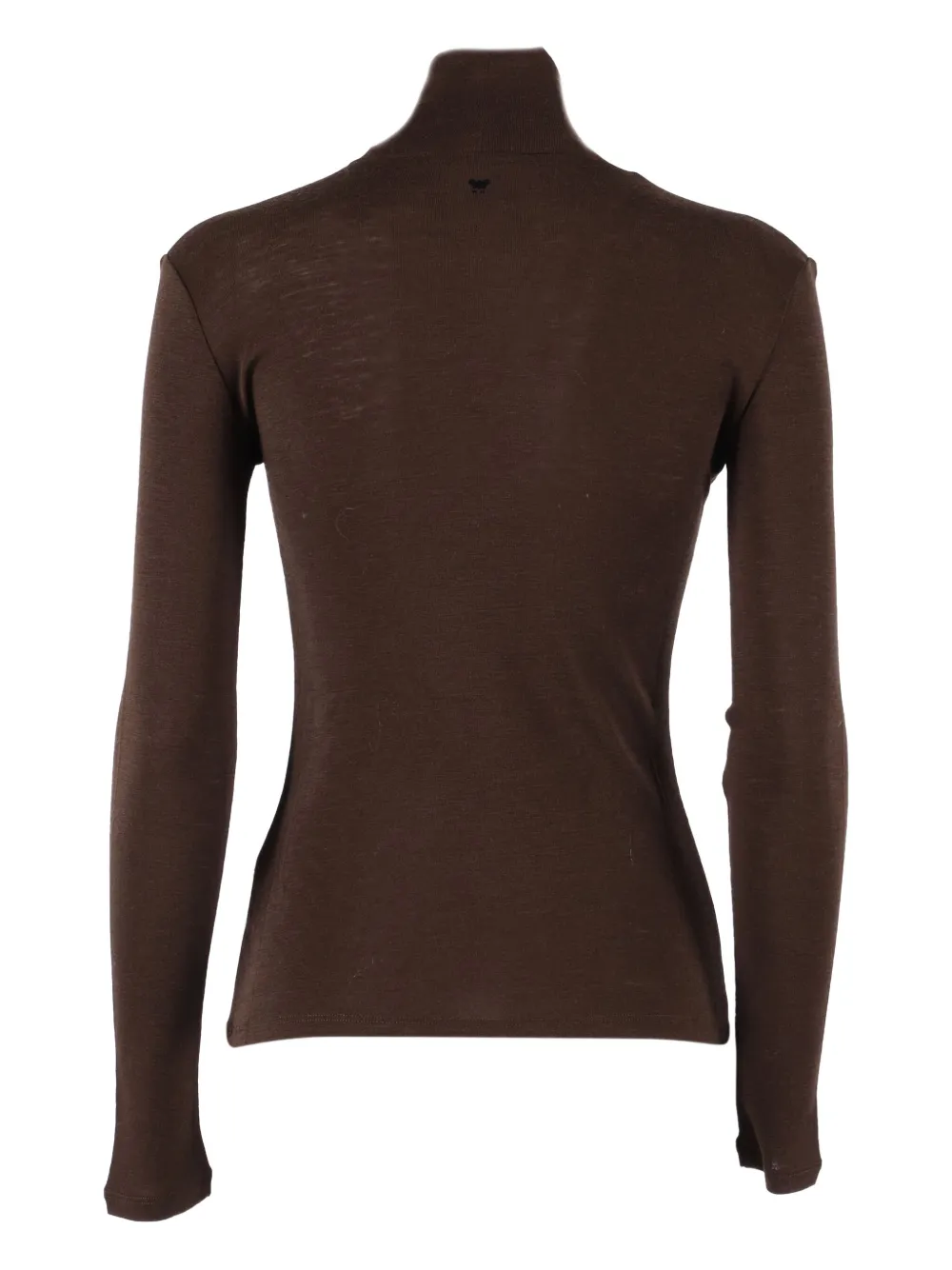 Weekend Max Mara Multif Stretch Jersey Turtleneck Top In Brown