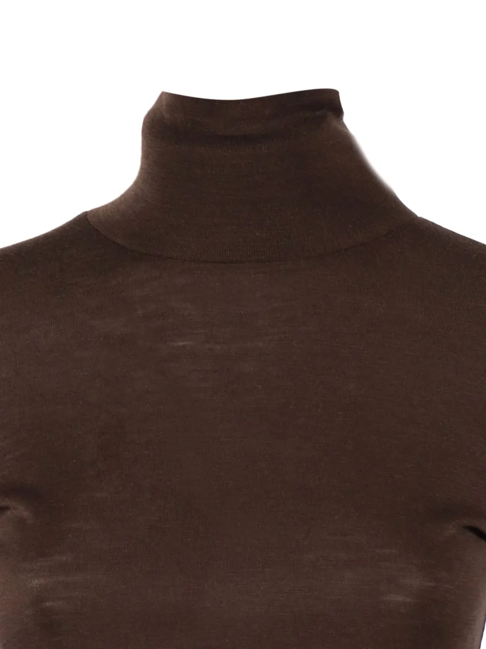 Weekend Max Mara Multif Stretch Jersey Turtleneck Top In Brown