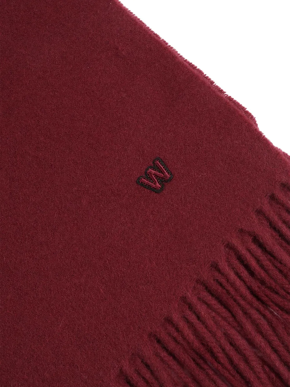 Weekend Max Mara Scoglio Fringed Scarf In Burgundy