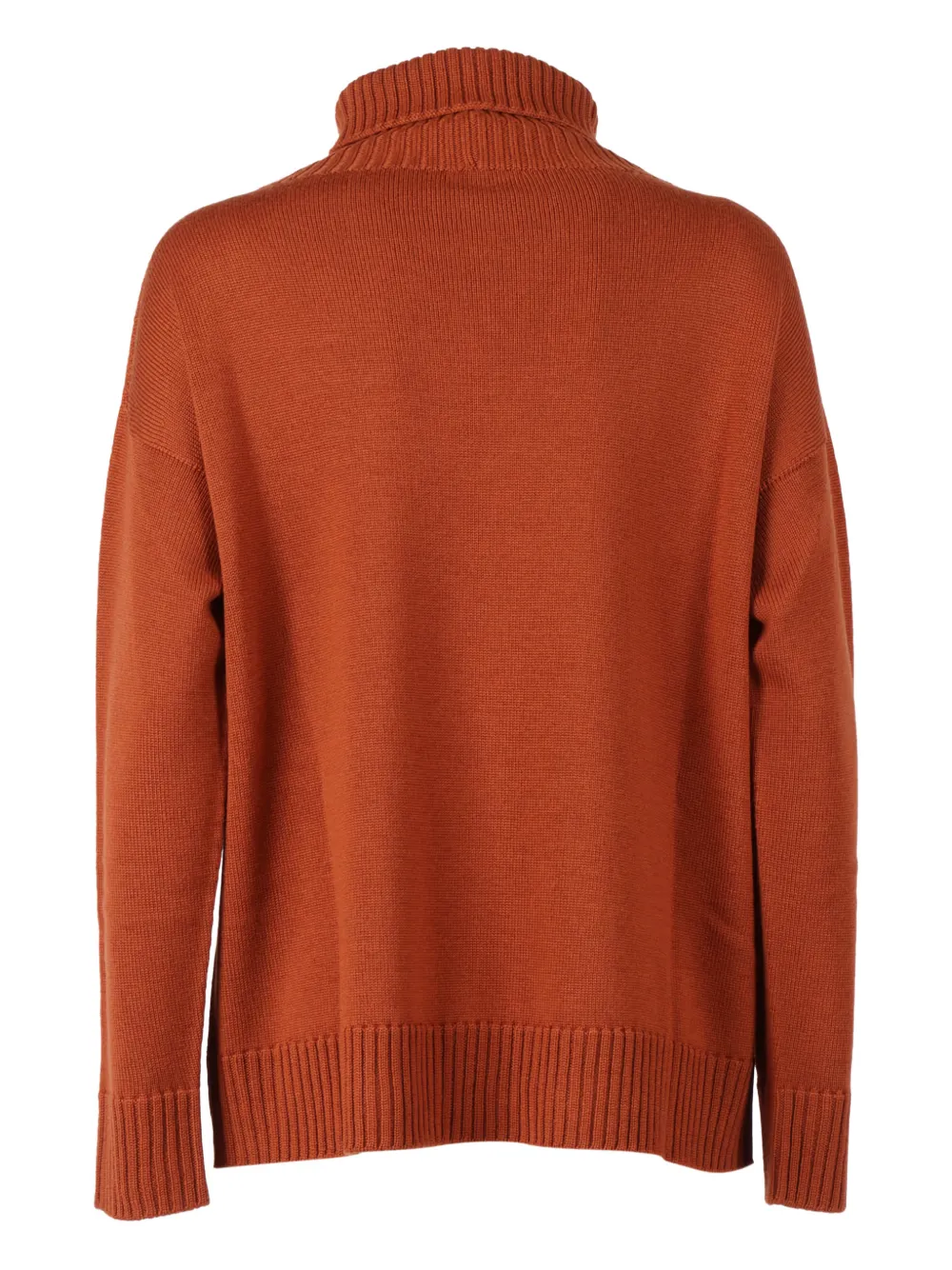 Max Mara Roll-neck Mino Top In Orange