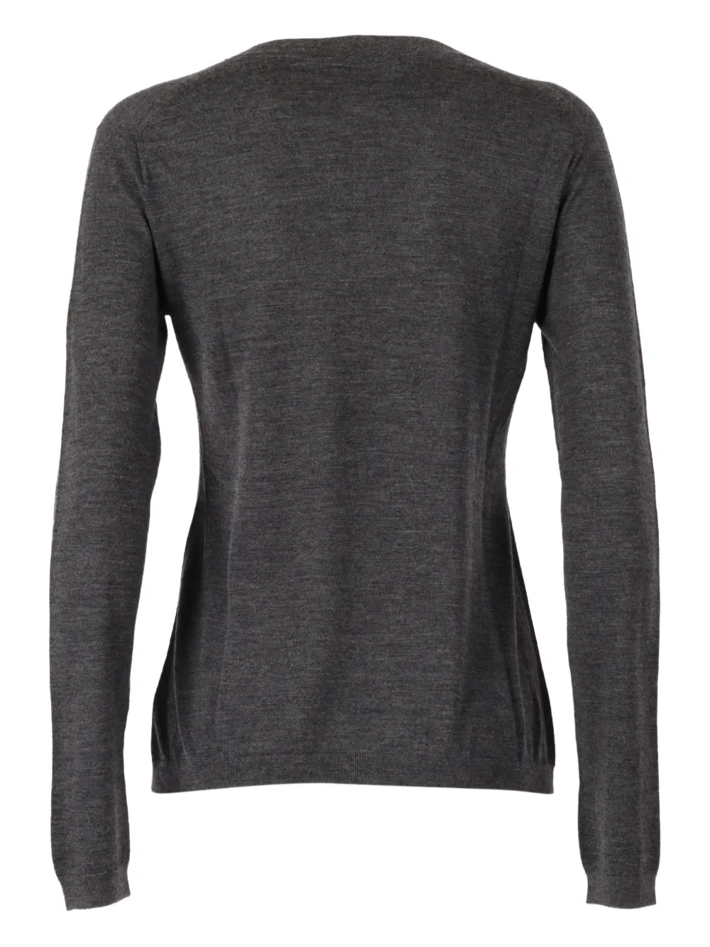 Max Mara V-neck Long-sleeve Top In Gray