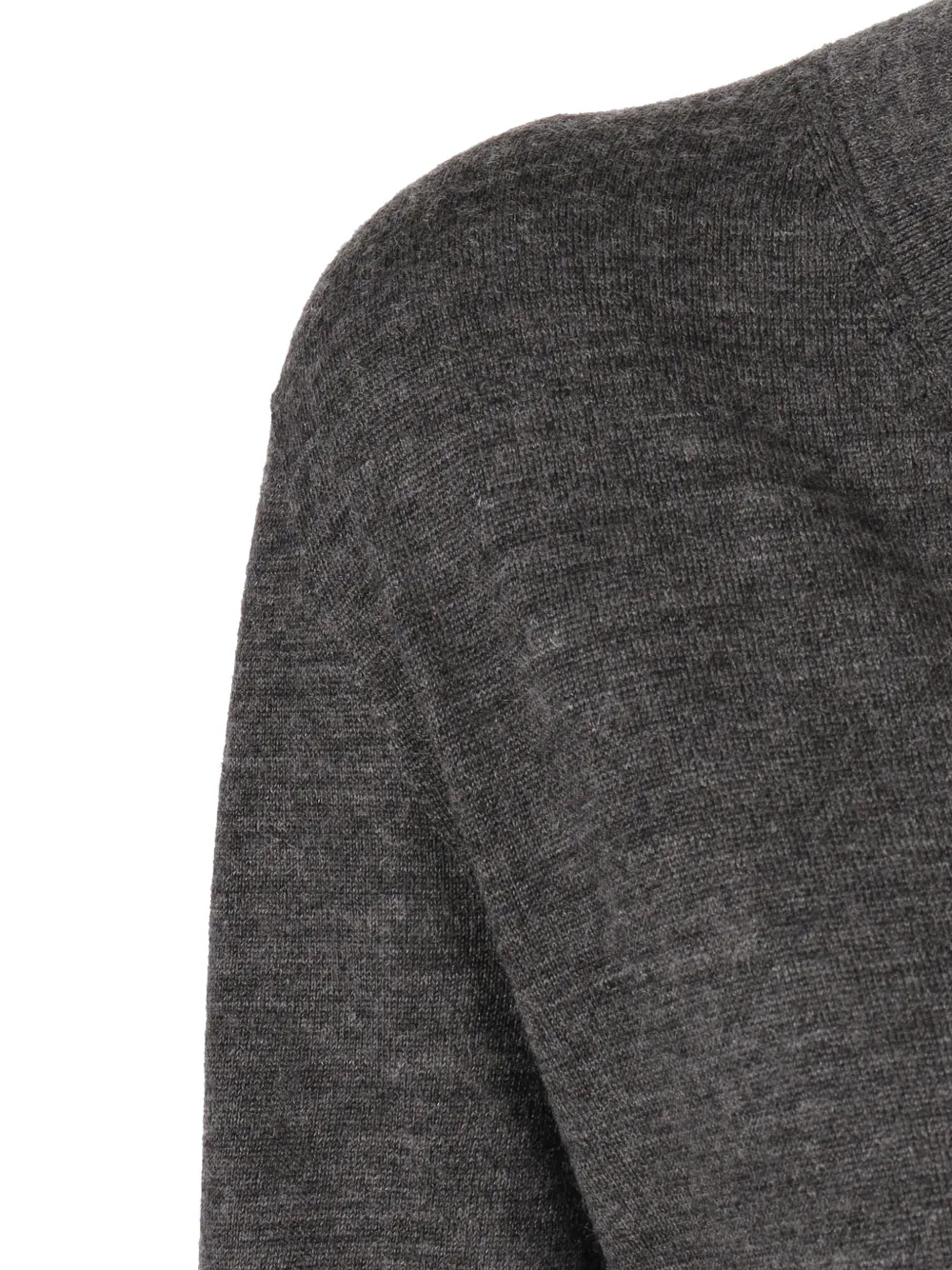 Max Mara V-neck Long-sleeve Top In Gray