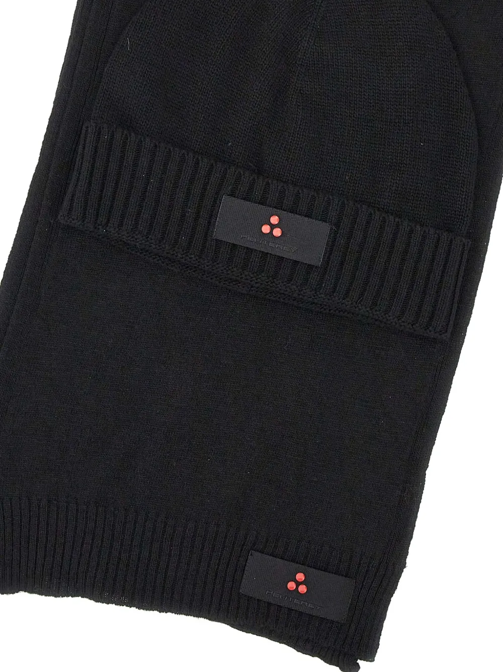 Peuterey Silli05 geribbelde sjaal set Zwart