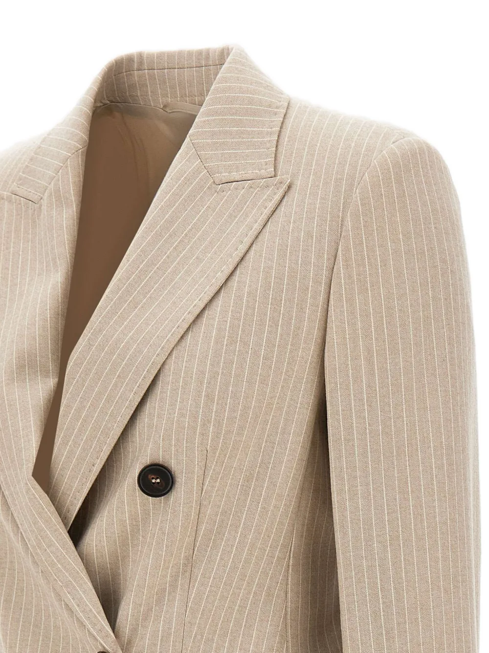 Max Mara Blazer met dubbele rij knopen Beige