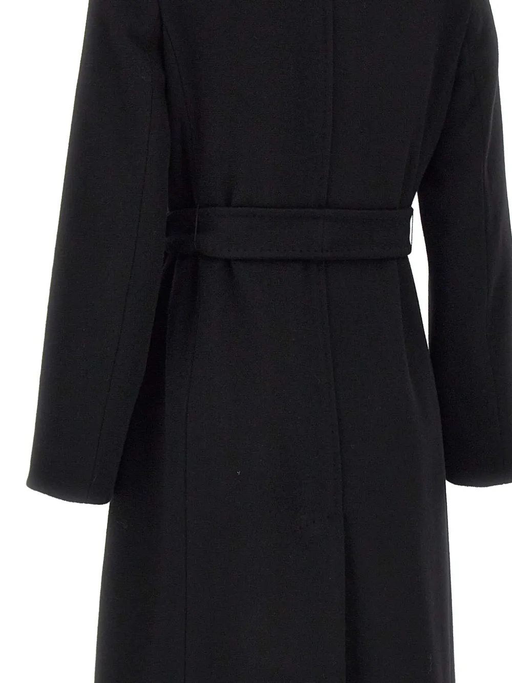 Max Mara Belted Coat In Black