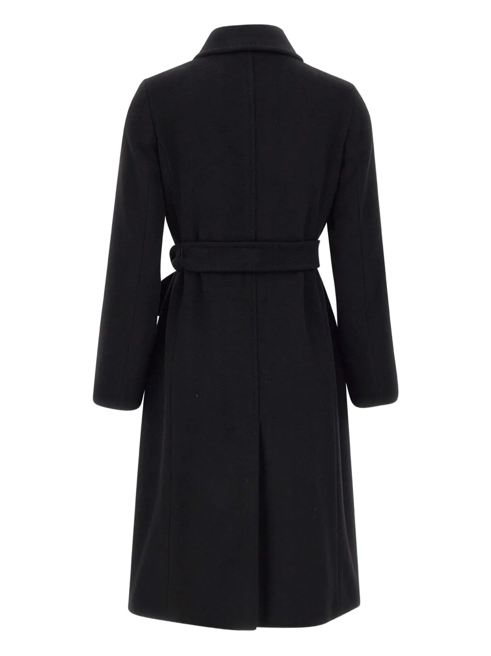 Max Mara Belted Coat In Black