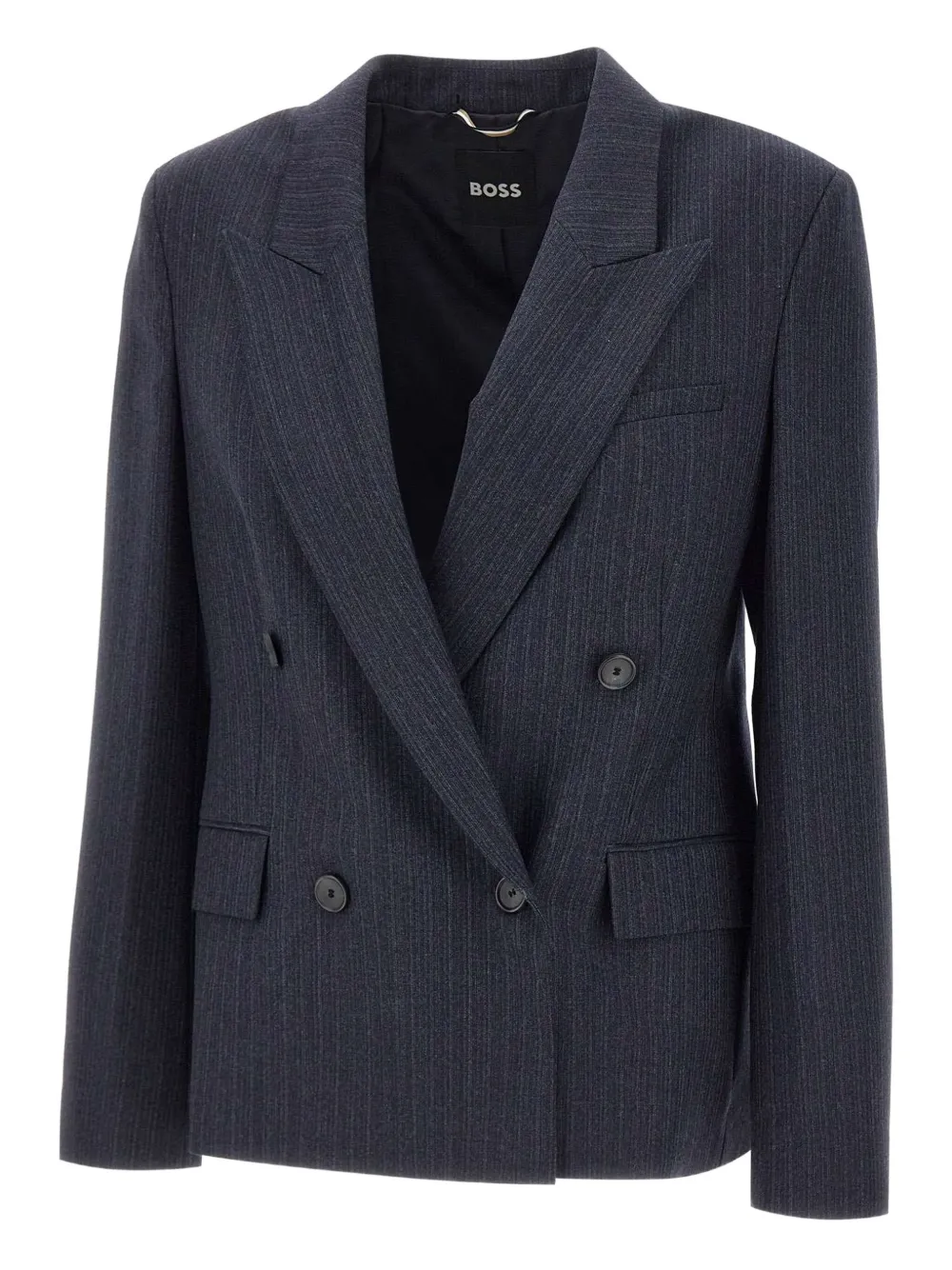 Hugo Boss Jaleto9 Double-breasted Blazer In Black
