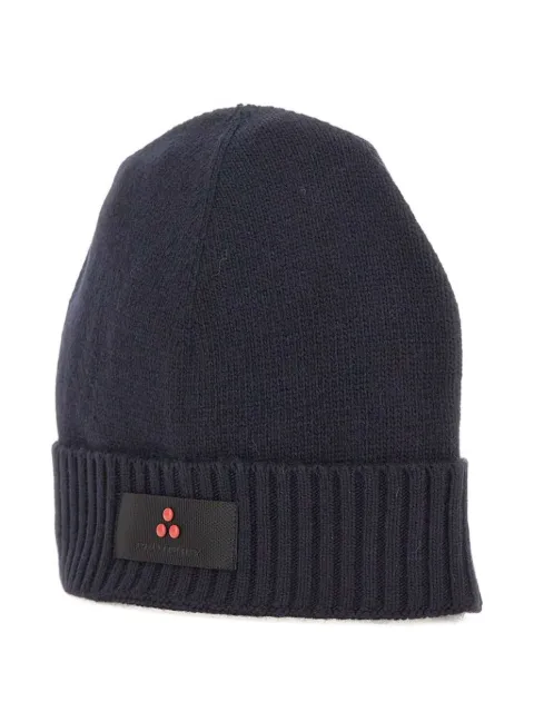 Peuterey Silli05 ribbed logo-patch beanie