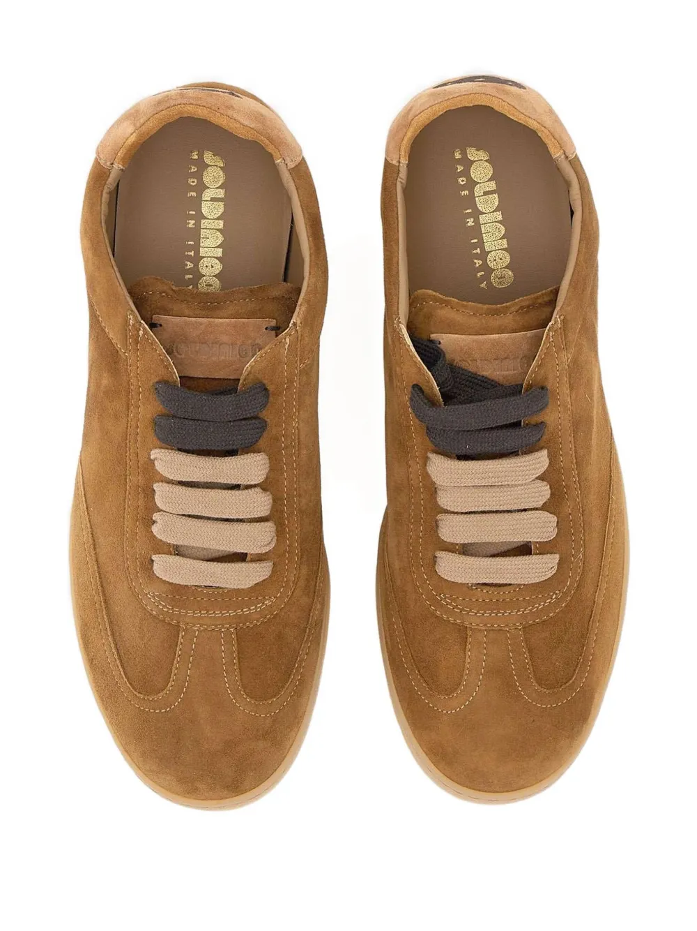 Soldini80 Akira Amalfi Suede Sneakers In Brown