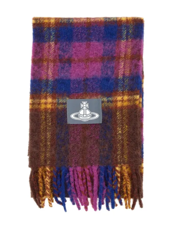 Vivienne Westwood大判ストール　ウール100% ブルーチェック 楽天市場】ヴィヴィアンウエストウッド レディース リバーシブル