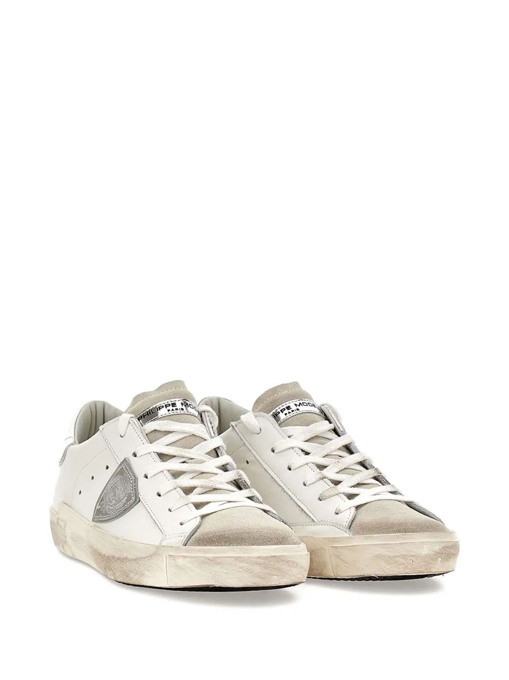 Philippe Model Paris suede panelled sneakers - Wit