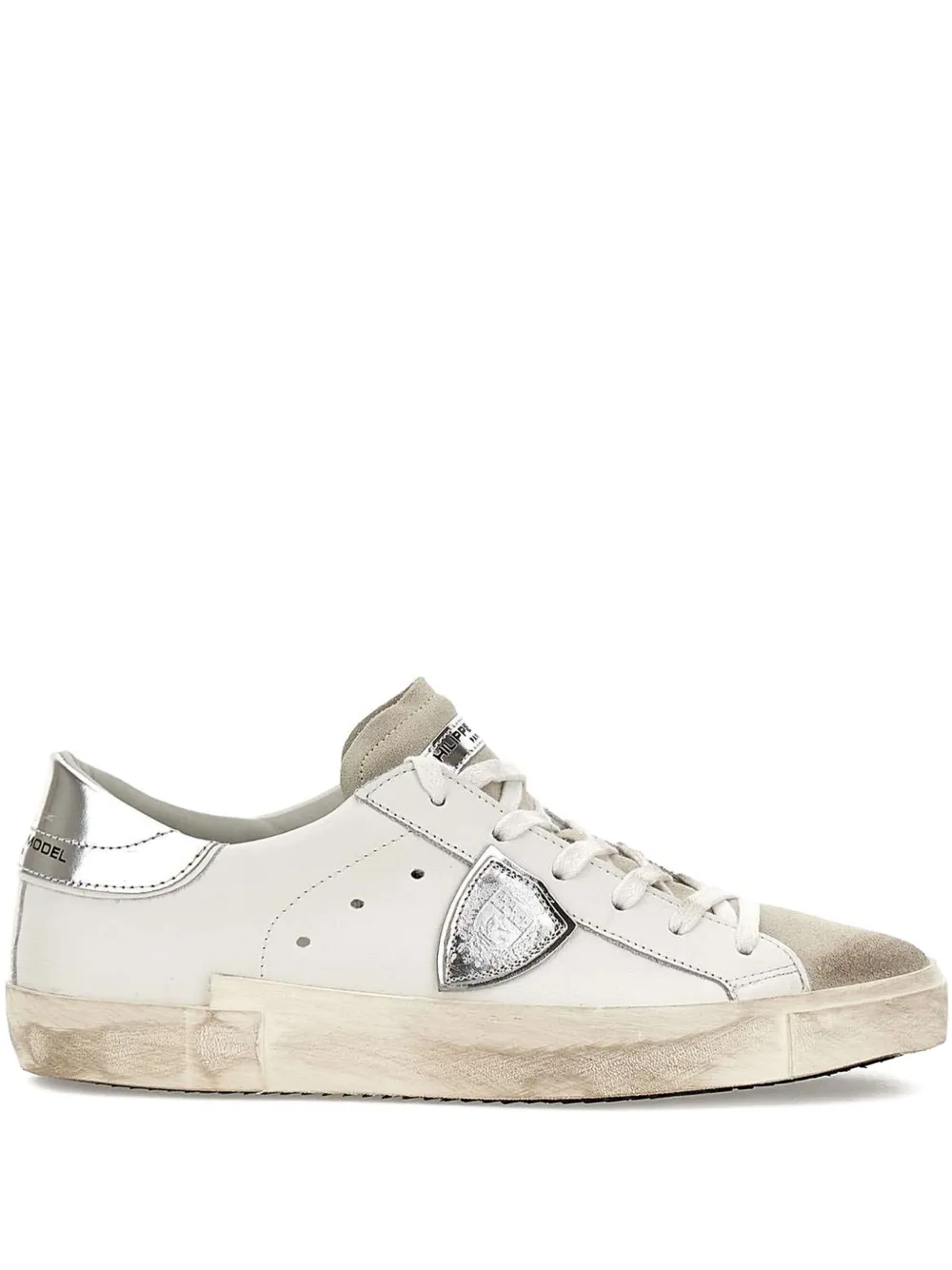 Philippe Model Paris suede panelled sneakers | White | Image 1
