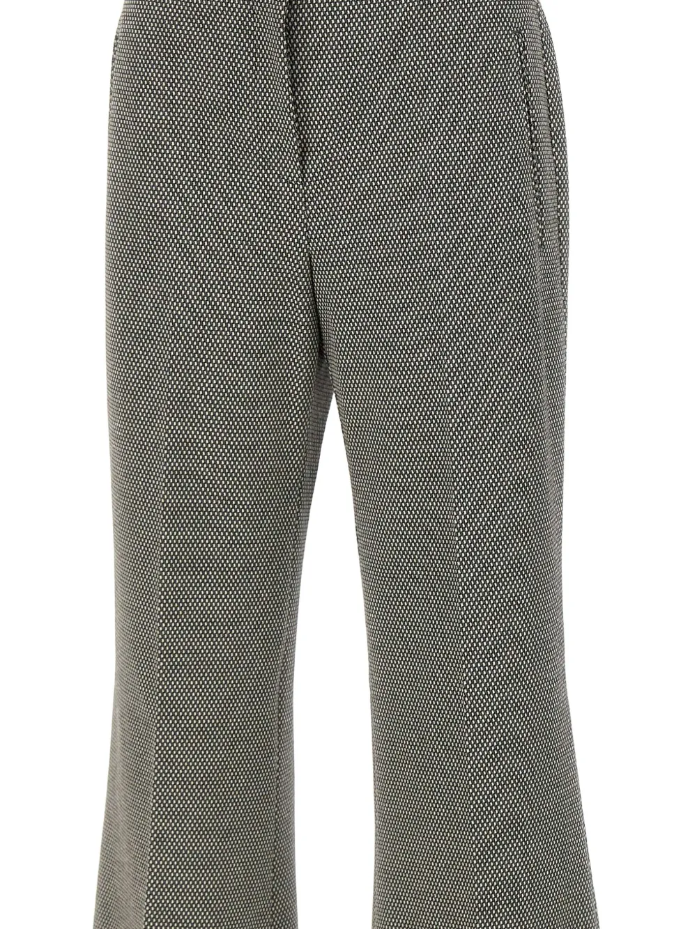 Hugo Boss Patterned Trousers In Gray