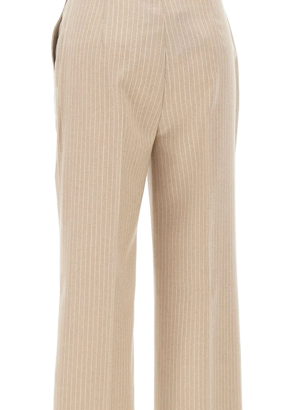 Max Mara Pinstripe Pleated Trousers In Neutral