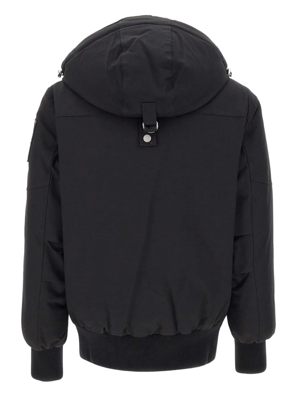 Moose Knuckles Debbie Detachable-hood Bomber Jacket In Black