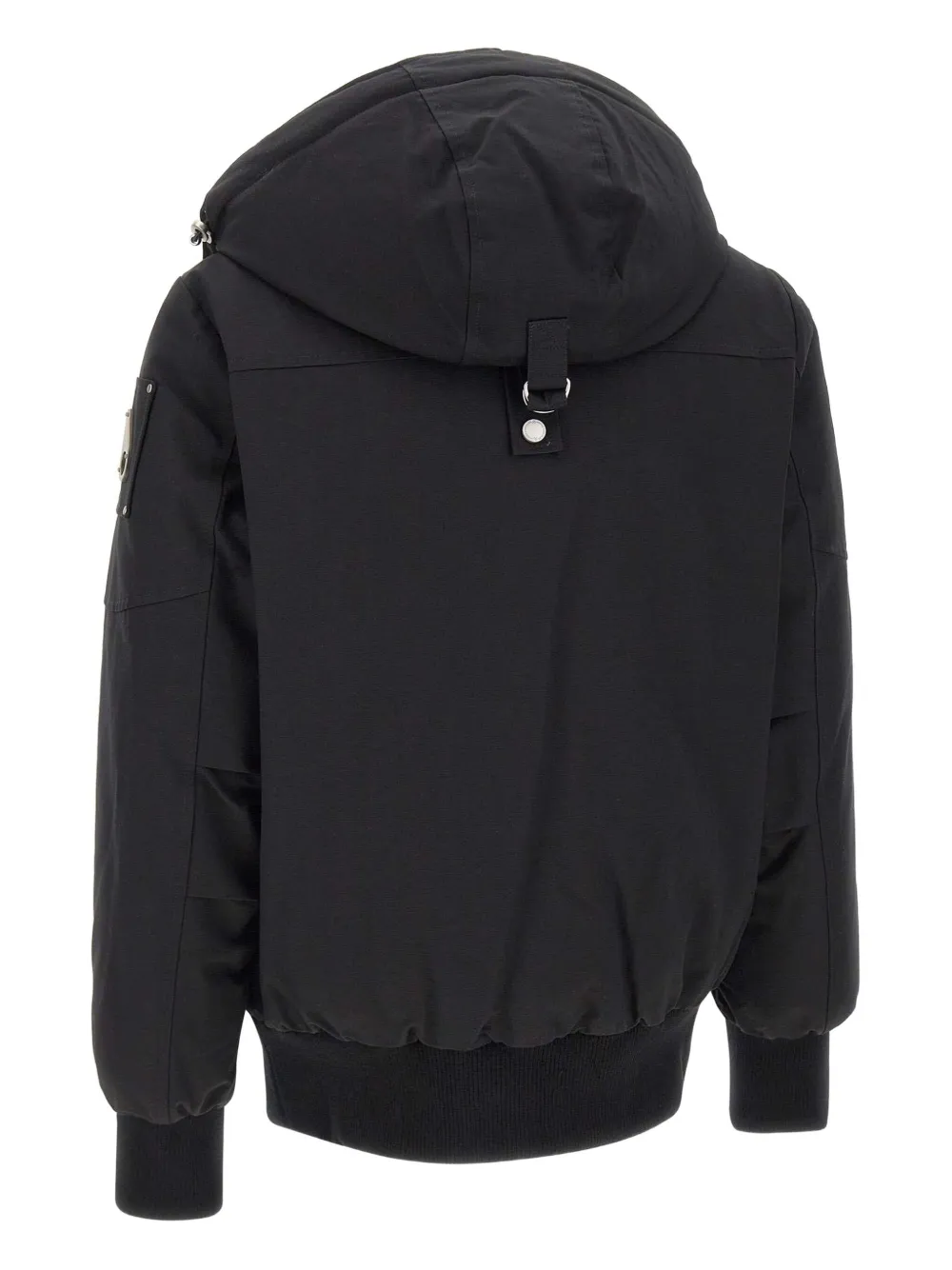 Moose Knuckles Debbie Detachable-hood Bomber Jacket In Black