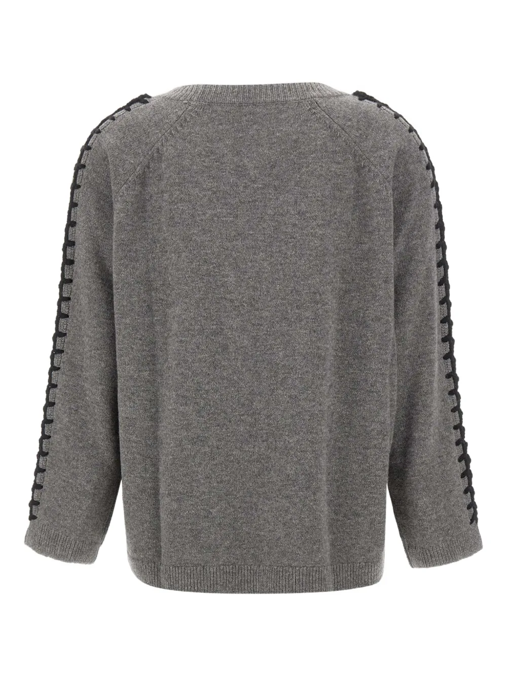 ELENA MIRO` embroidered boat neck cardigan | Knitted Sweaters | Image 2