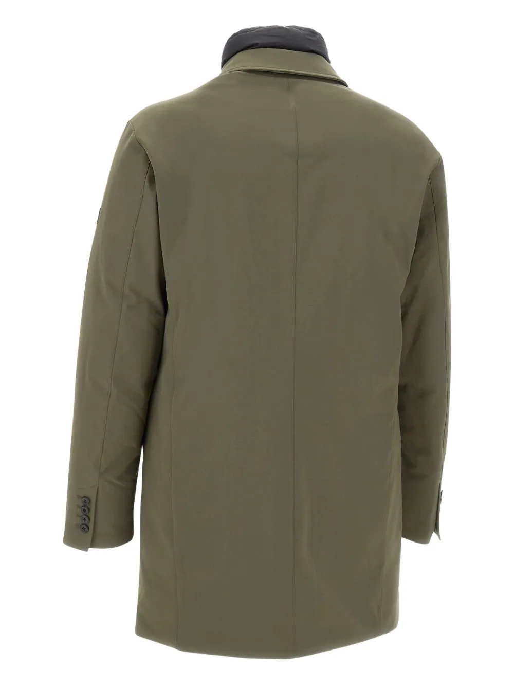 Peuterey Double-collar Flap-pocket Coat In Green