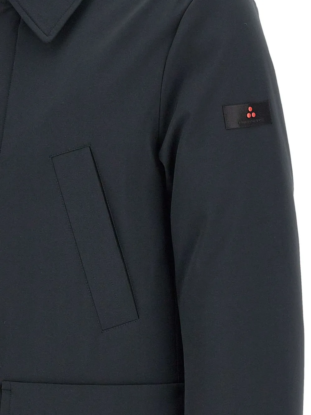 Peuterey Double-collar Flap-pocket Coat In Blue