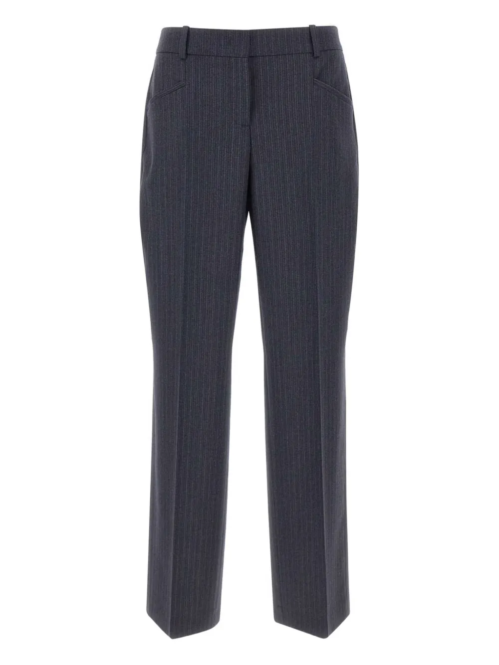 Hugo Boss Pinstripe Trousers In Blue