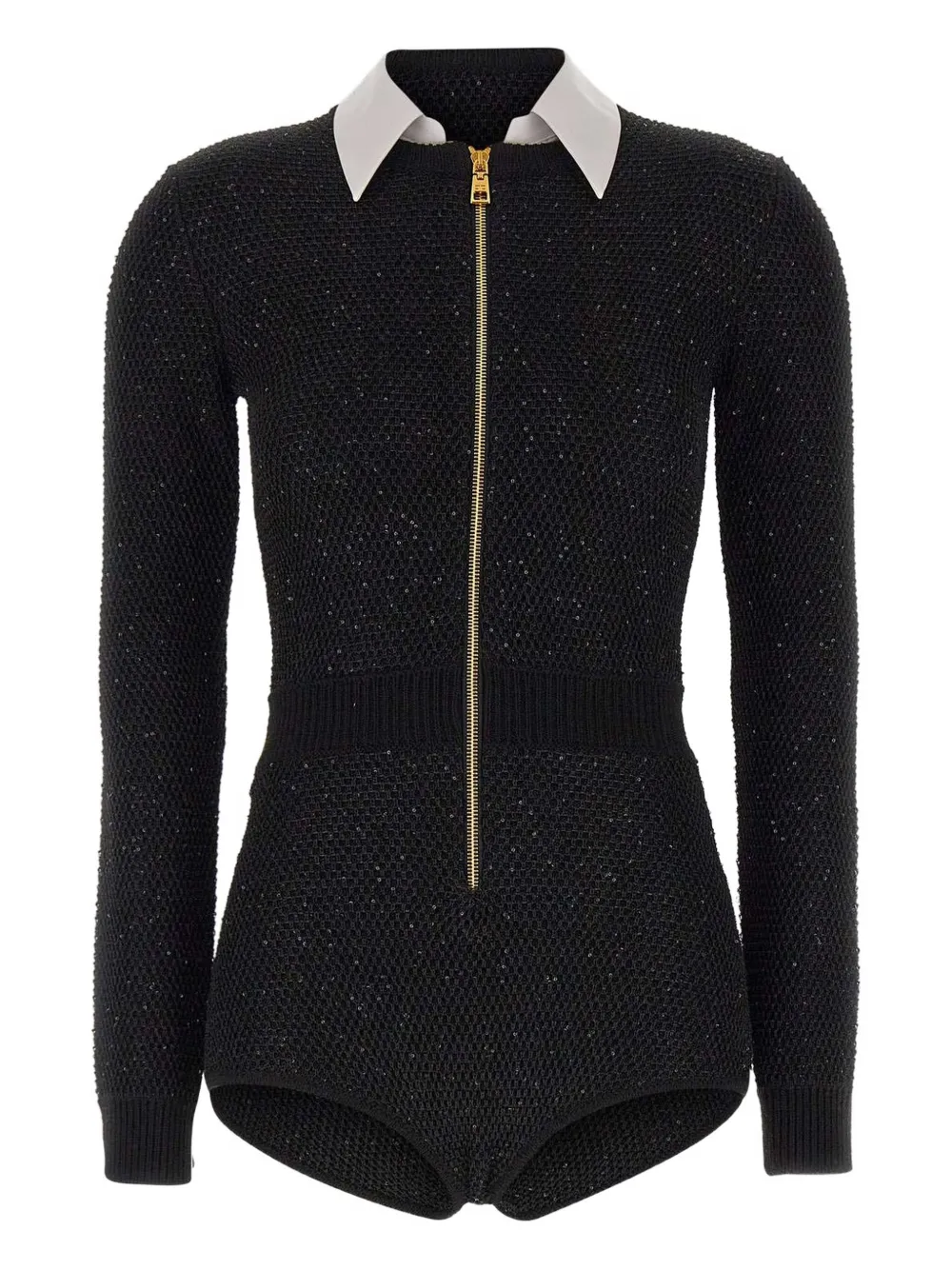 Elisabetta Franchi sequin-embellished playsuit | Black | Image 1