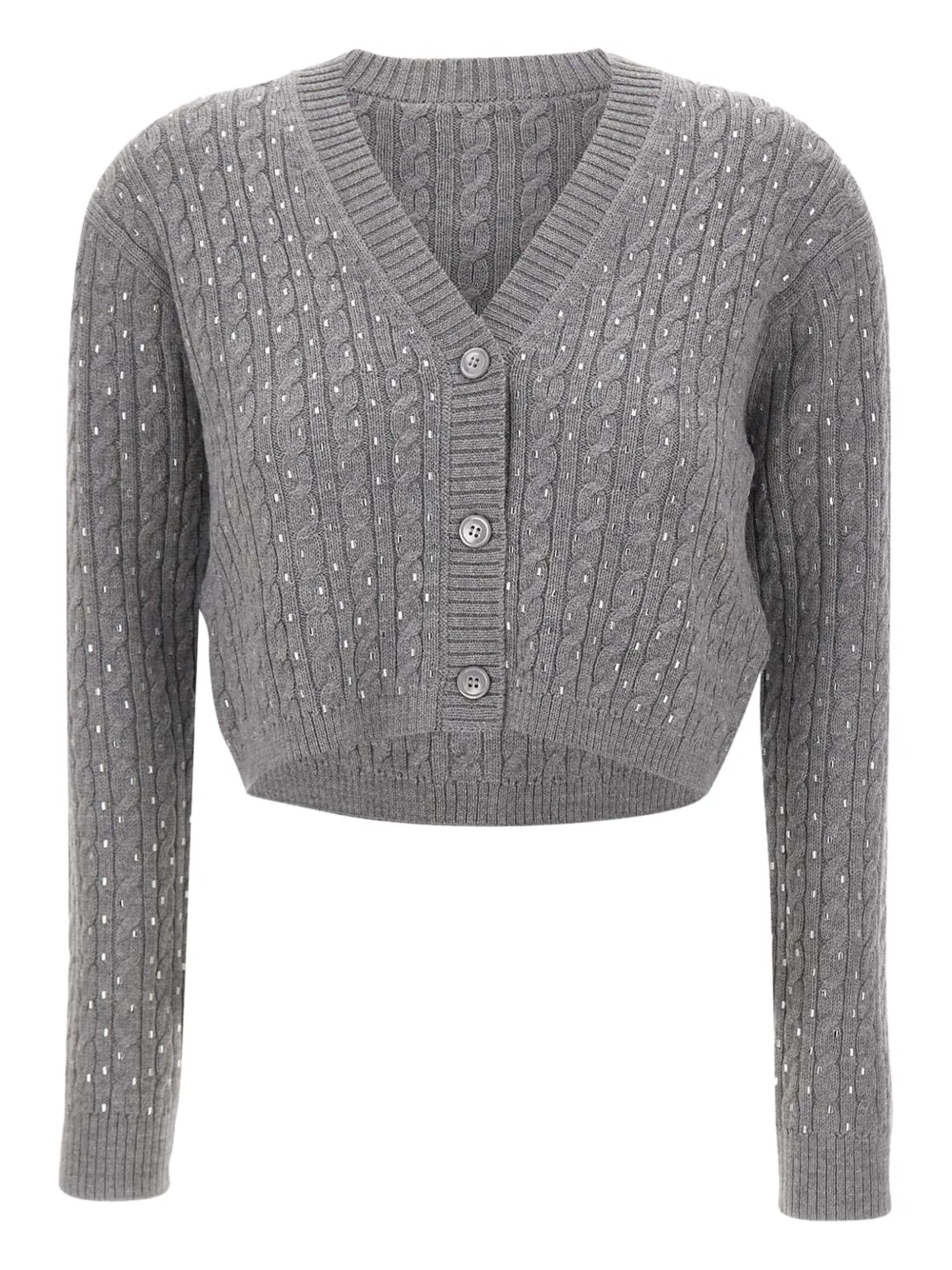 Max Mara Tamigi cable-knit cardigan - グレー Max Mara Tamigi cable-knit cardigan - グレー