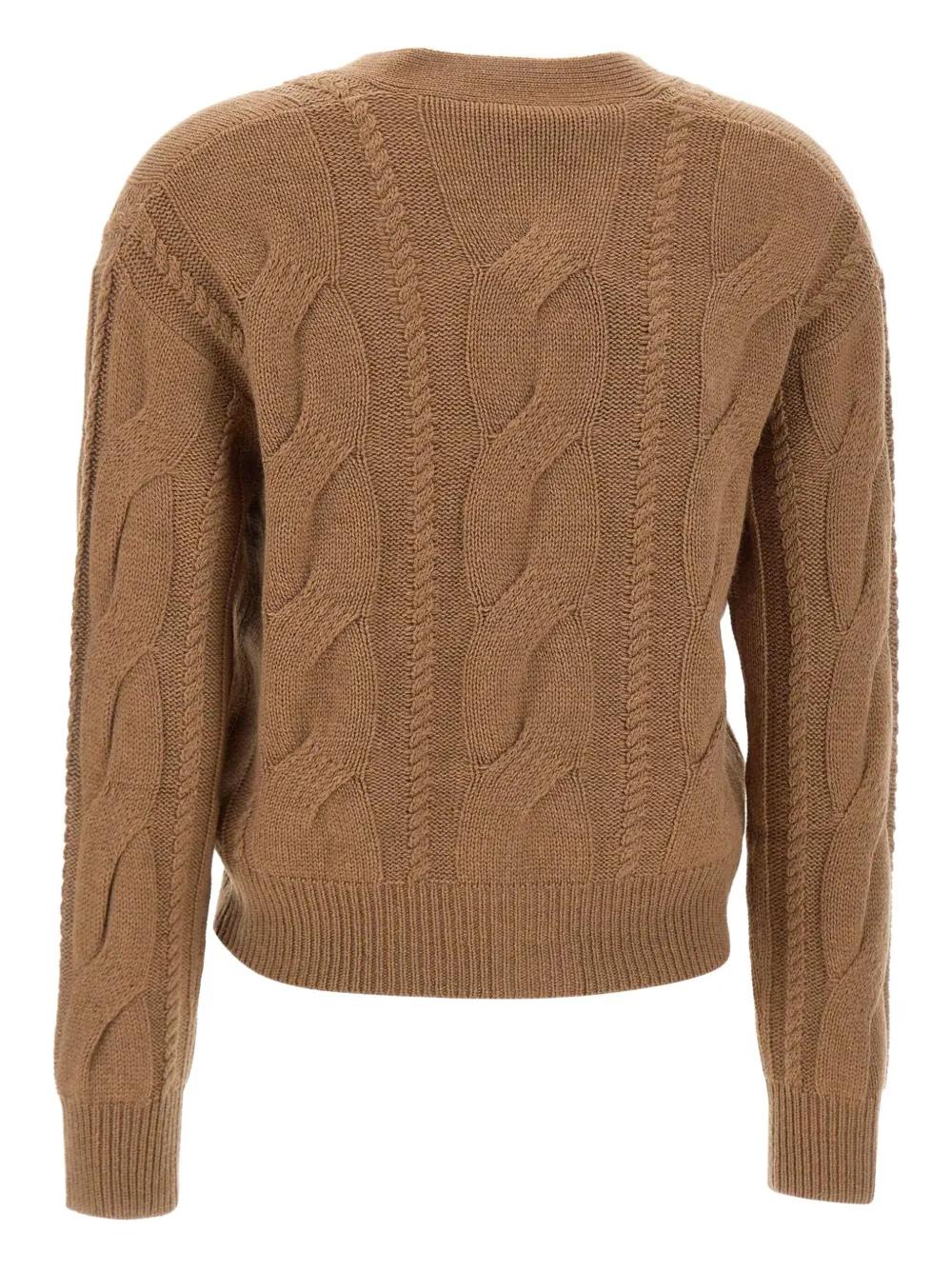 Max Mara Aladino Cable-knit Buttoned Cardigan In Black