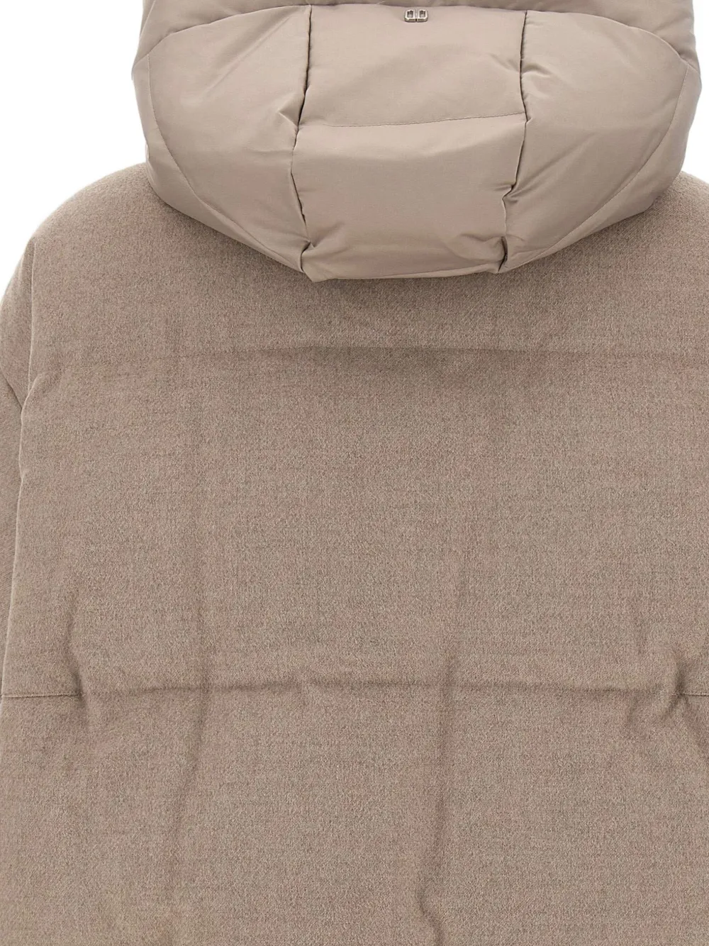 Duno Drawstring-hooded Padded Jacket In Brown
