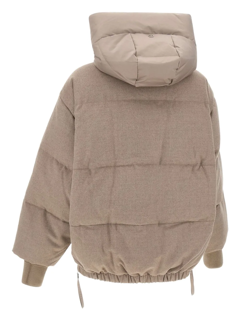 Duno Drawstring-hooded Padded Jacket In Brown