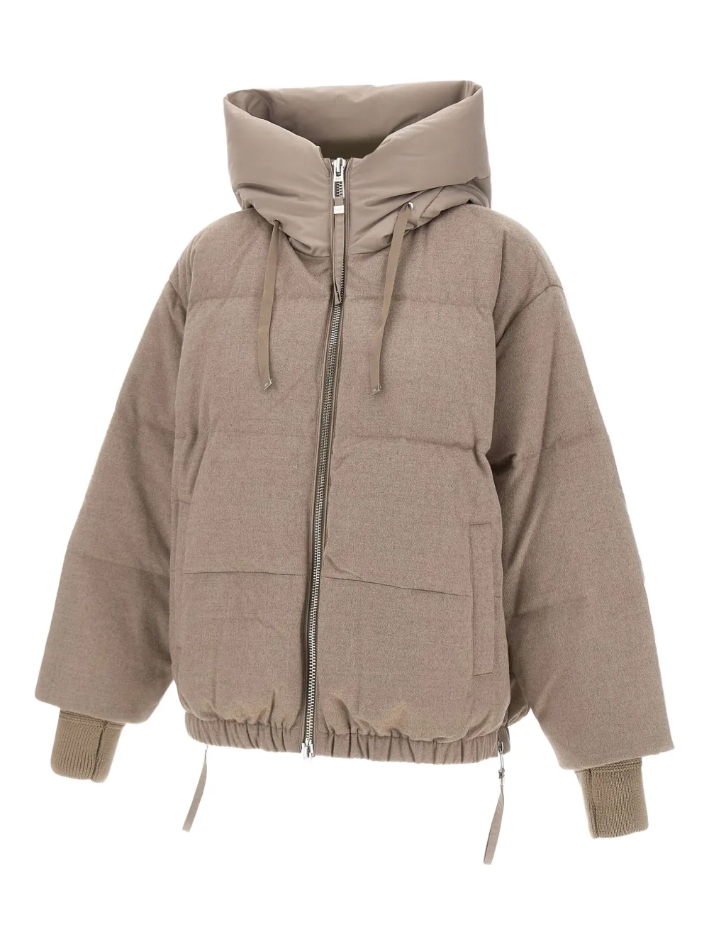Duno Drawstring-hooded Padded Jacket In Brown