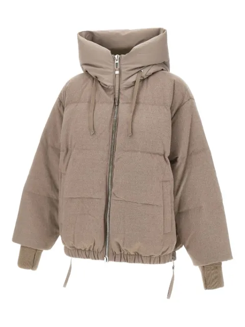 Duno drawstring-hooded padded jacket