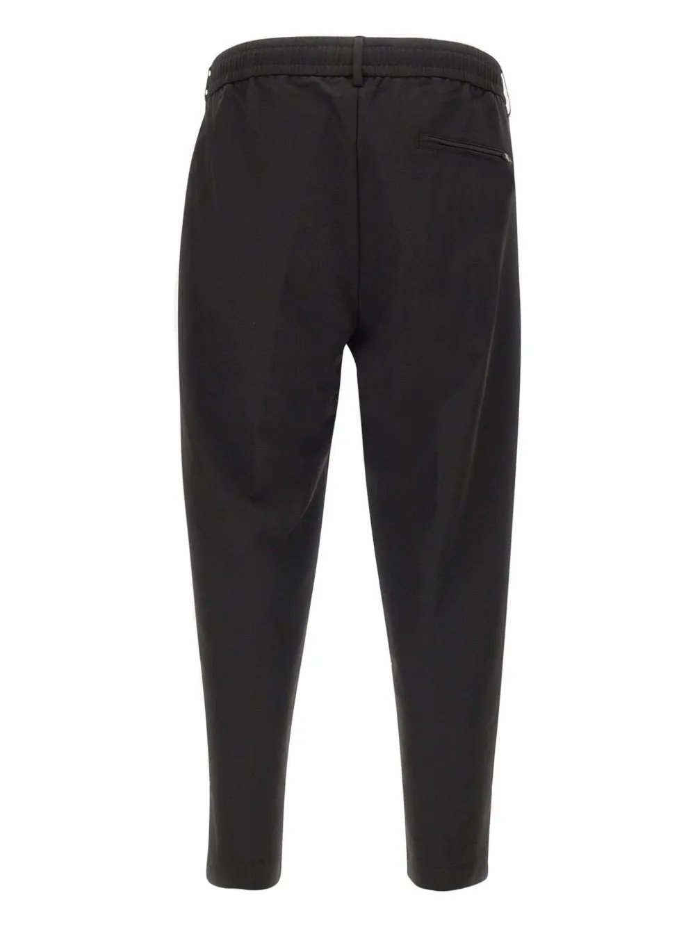 Hugo Boss Drawstring Pleated Trousers In Black
