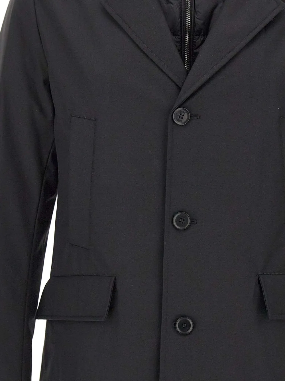 Duno Spencer jas met afneembare bies Zwart