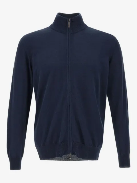 Kangra zip high-neck cardigan