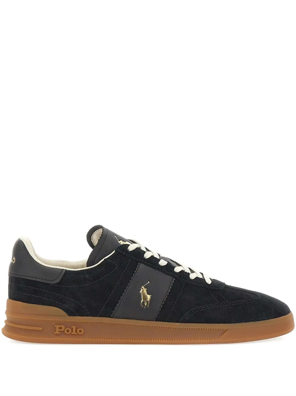 Polo Ralph Lauren Leren sneakers Zwart